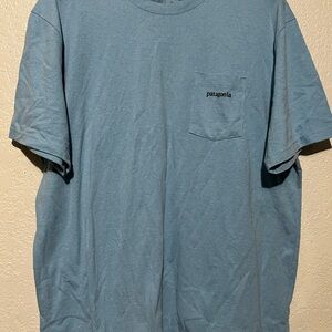 Patagonia Men’s Pocket T-Shirt - Light Blue